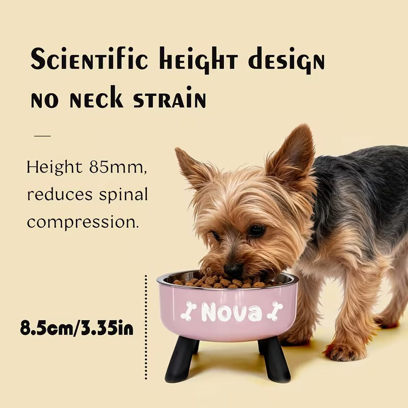 Personalized Elevated Pet Bowl