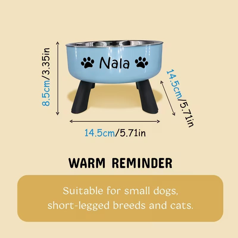 Personalized Elevated Pet Bowl
