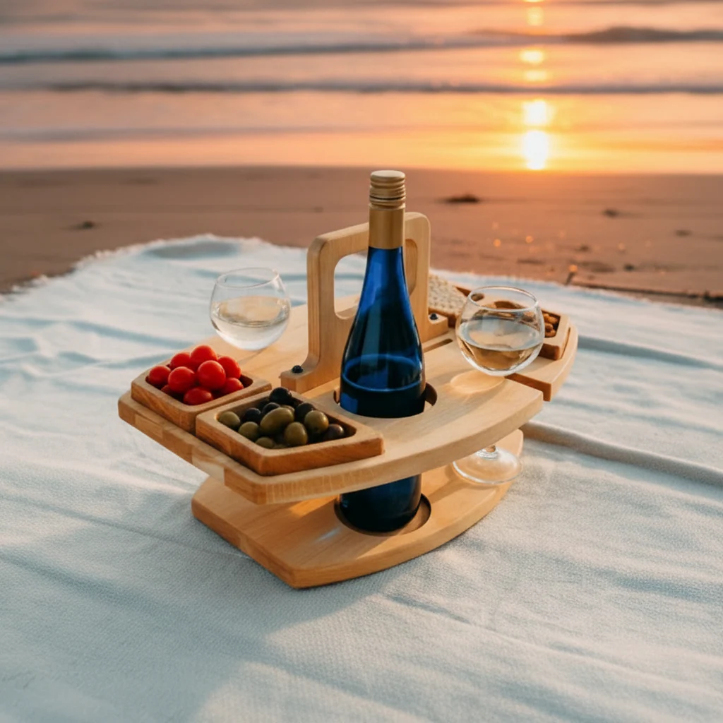 Portable Picnic Wine Table