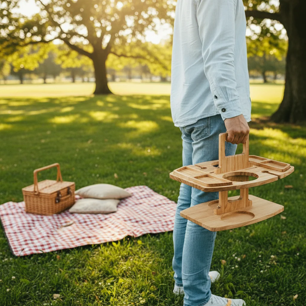 Portable Picnic Wine Table