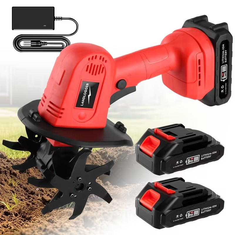 Powerful 20V Cordless Garden Tiller