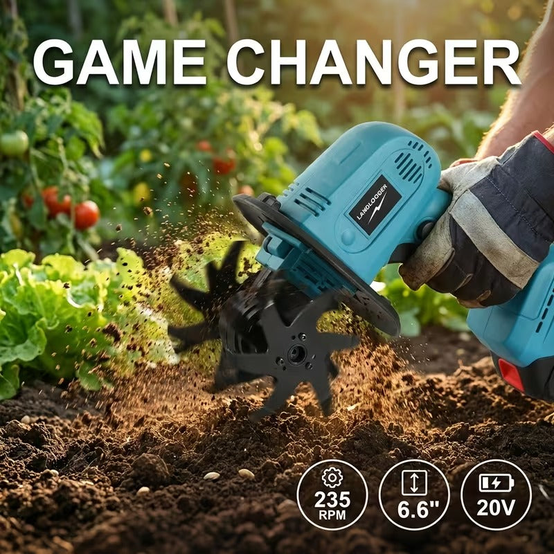 Powerful 20V Cordless Garden Tiller