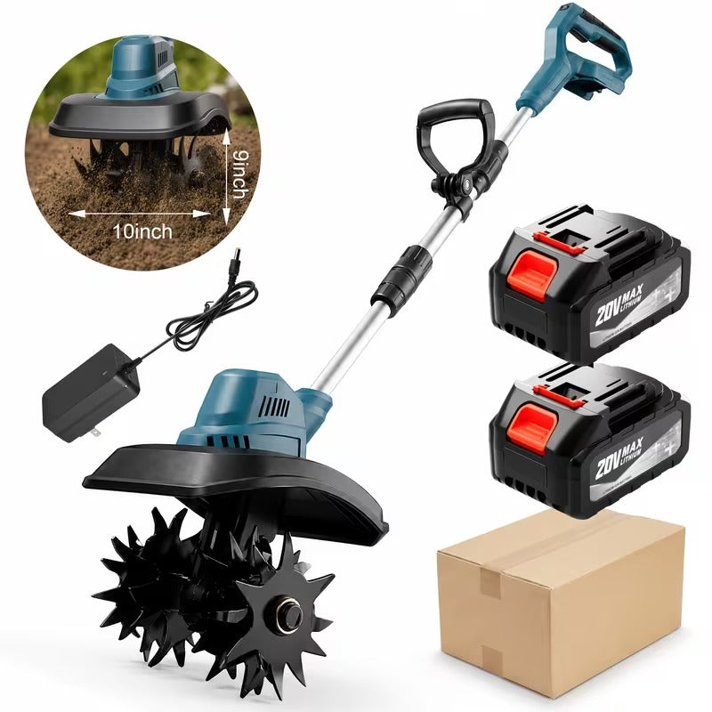 Powerful 20V Cordless Garden Tiller
