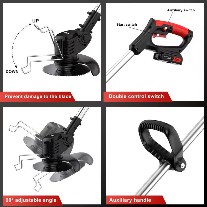 Powerful 3-in-1 Cordless Yard Trimmer