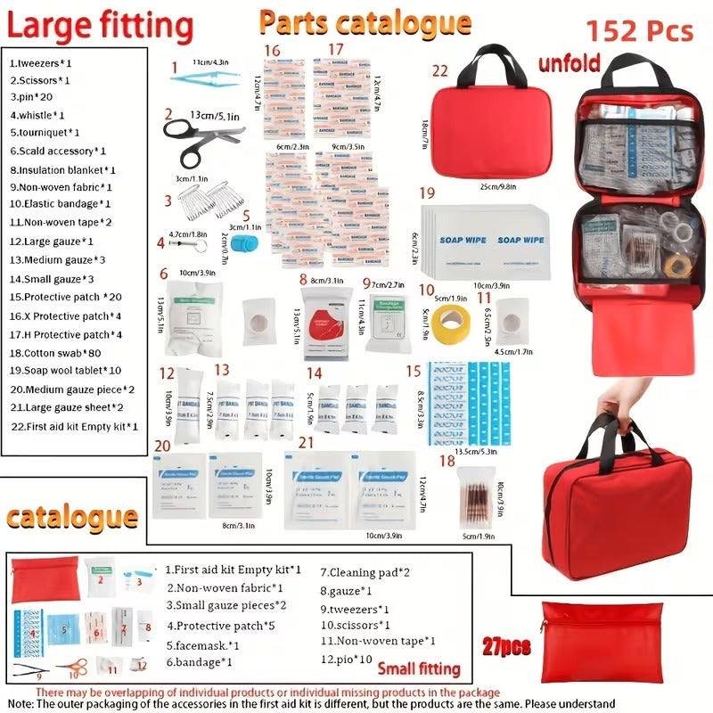 Premium 152-Piece Emergency First Aid Kit