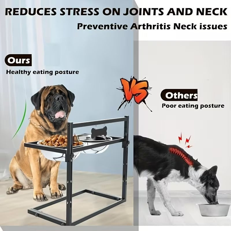 Premium Adjustable Elevated Dog Bowls