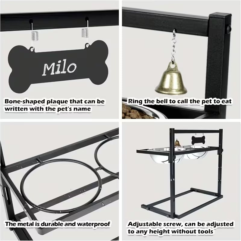 Premium Adjustable Elevated Dog Bowls