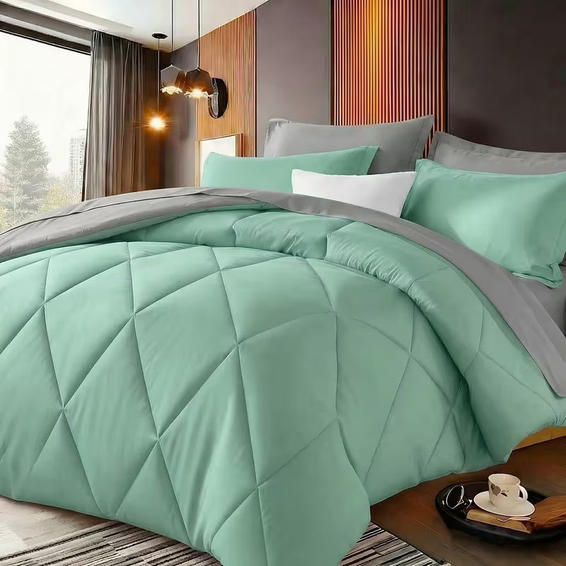 Premium Diamond-Quilt Bedding Set