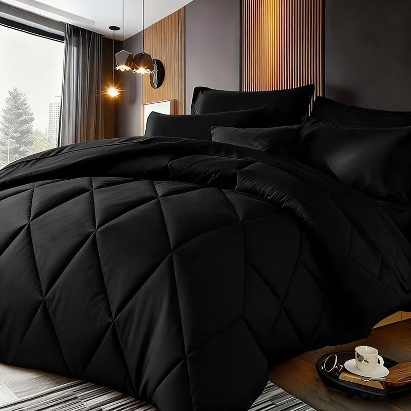 Premium Diamond-Quilt Bedding Set