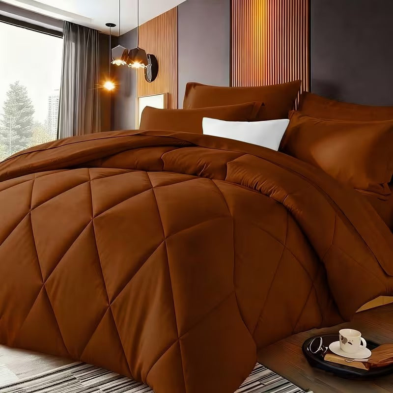 Premium Diamond-Quilt Bedding Set