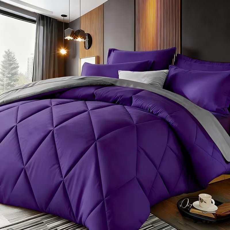 Premium Diamond-Quilt Bedding Set
