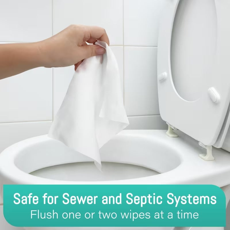 Premium Extra-Large Flushable Wet Wipes