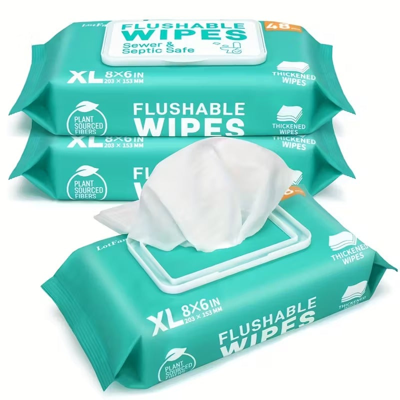Premium Extra-Large Flushable Wet Wipes