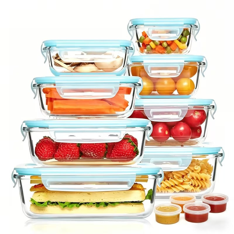 Premium Glass Meal Prep Set