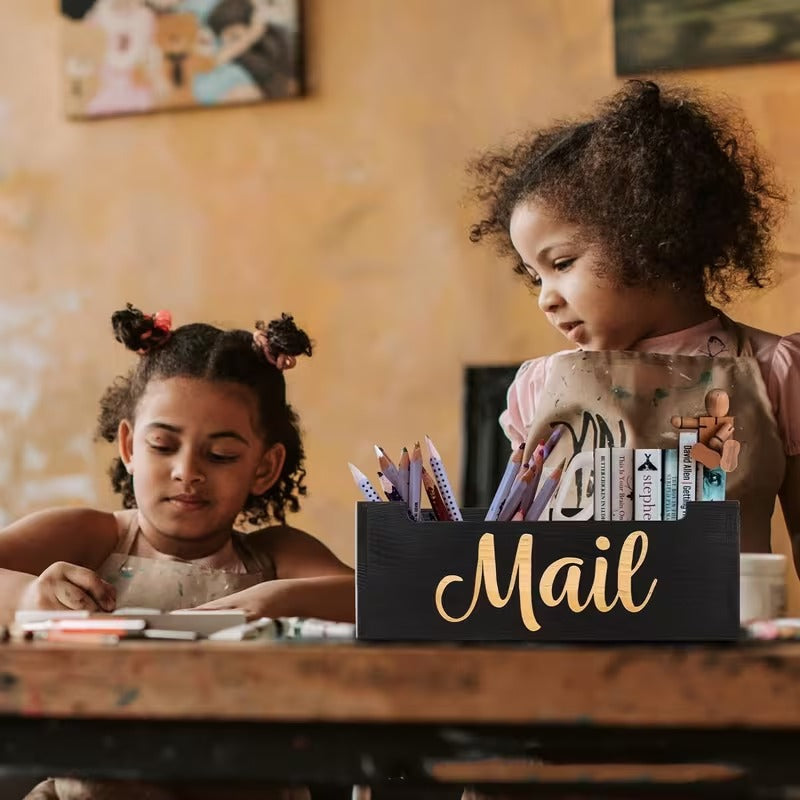 Premium Rustic Mail Organizer Box