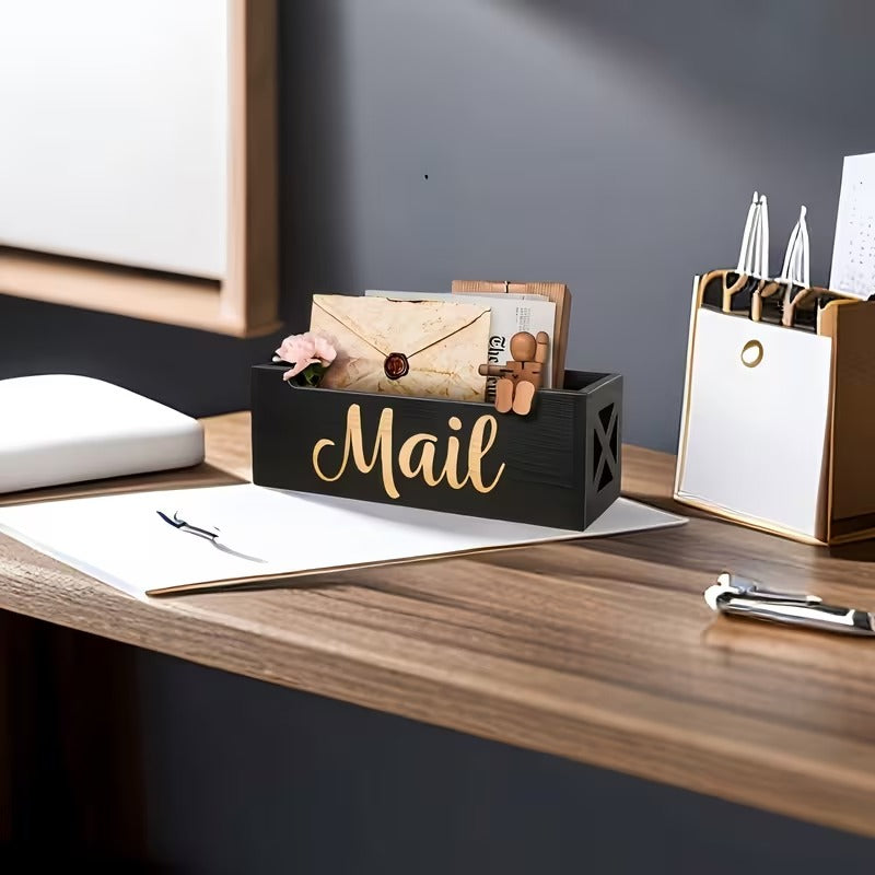 Premium Rustic Mail Organizer Box