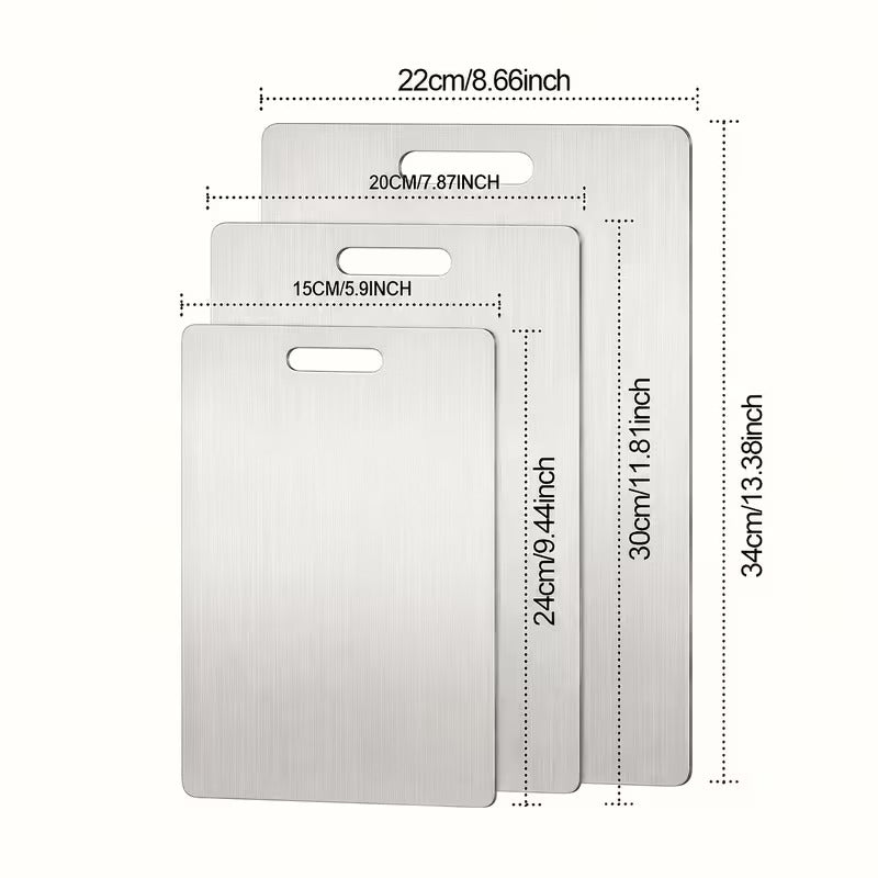 Premium Stainless Steel Cutting Board Set