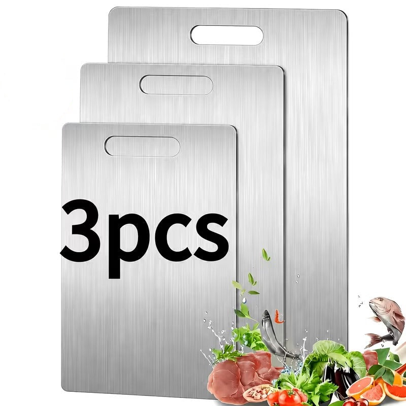 Premium Stainless Steel Cutting Board Set