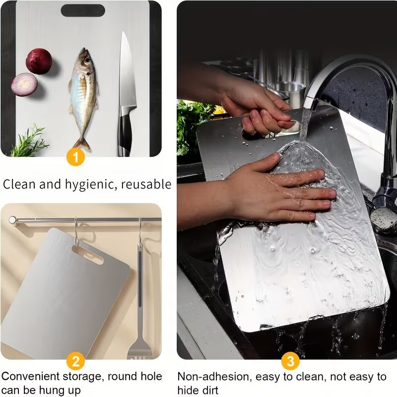 Premium Stainless Steel Cutting Board Set
