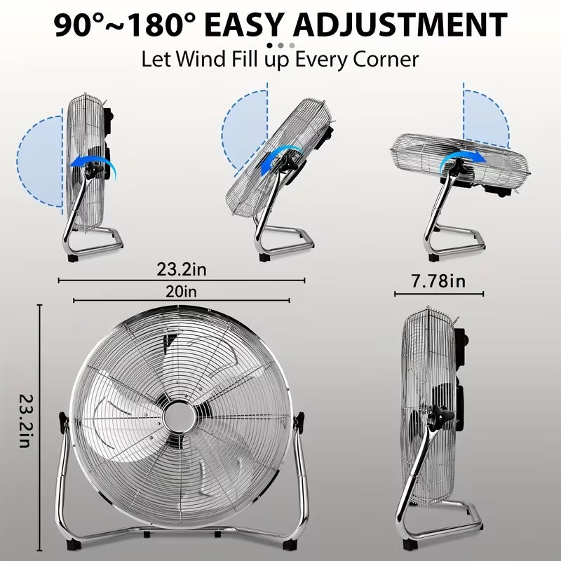 Pro-Grade High-Velocity Floor Fan