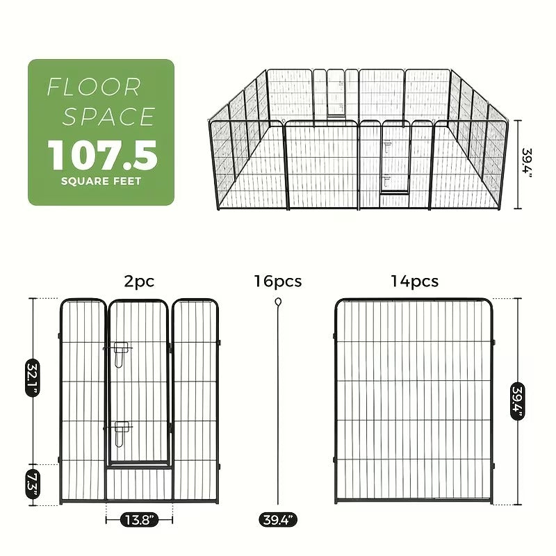 Pro-Grade Modular Dog Playpen