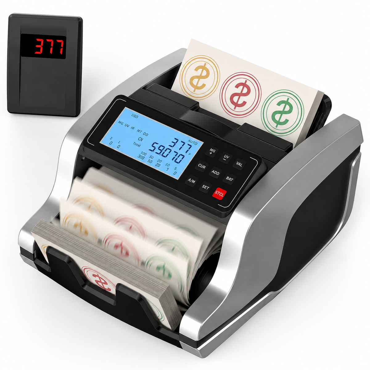 Pro Money Counter with Counterfeit Detection