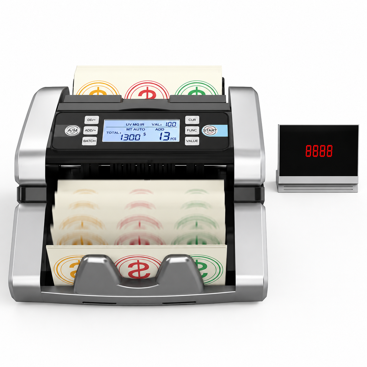 Pro Money Counter with Counterfeit Detection