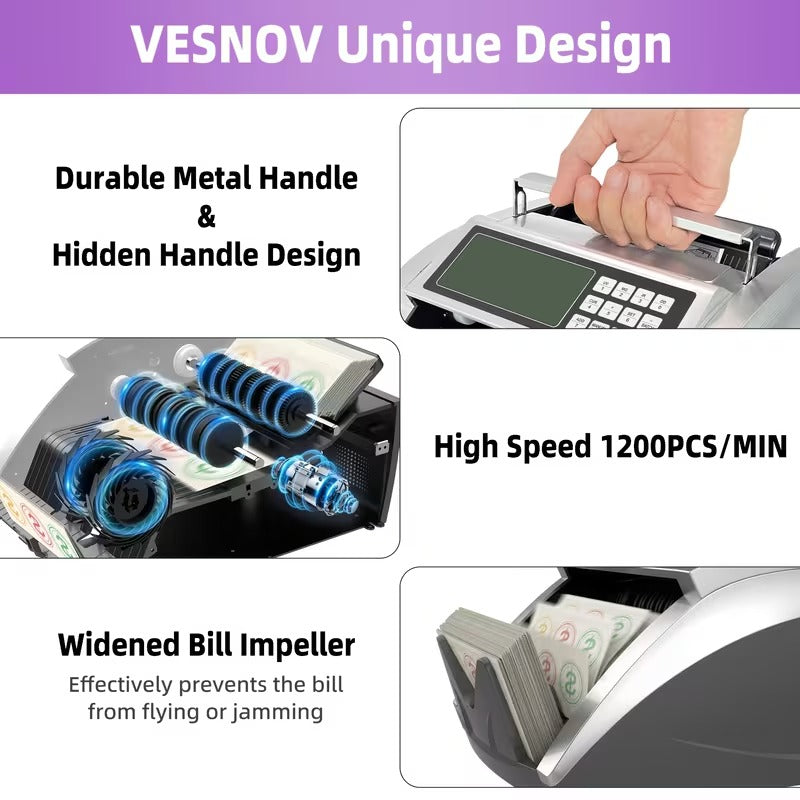 Pro Money Counter with Counterfeit Detection