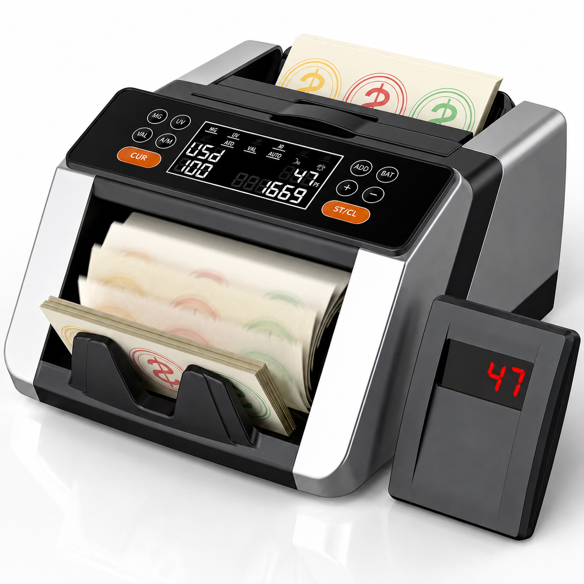 Pro Money Counter with Counterfeit Detection