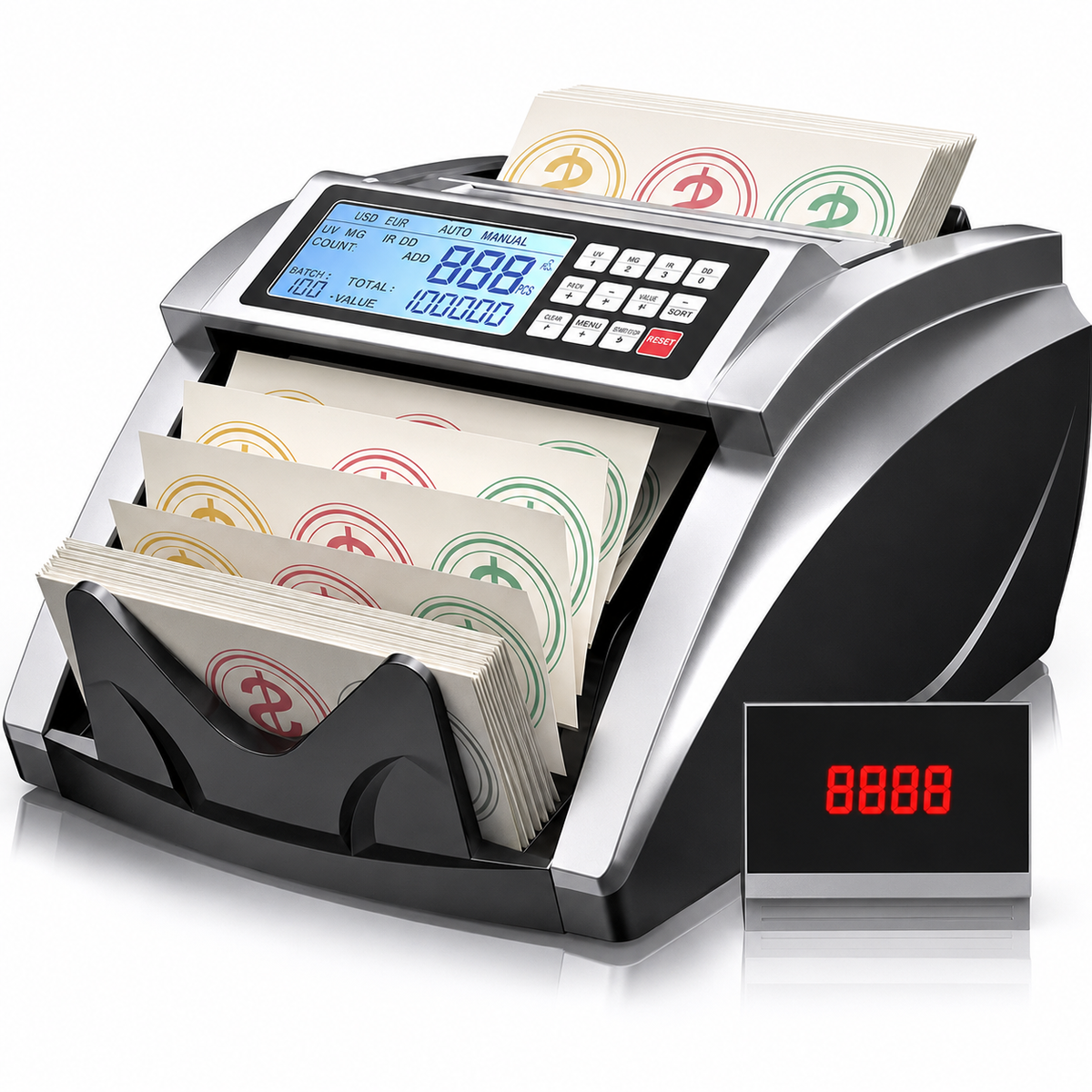 Pro Money Counter with Counterfeit Detection