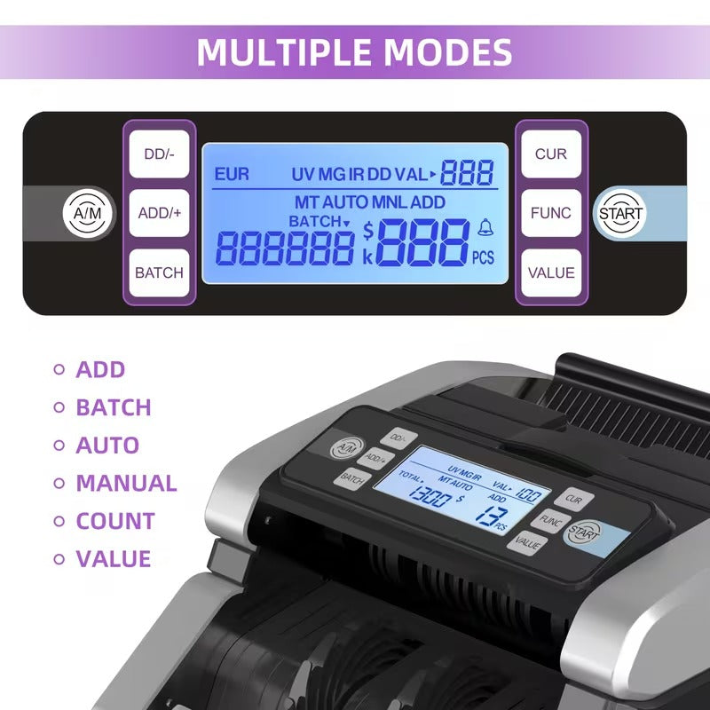 Pro Money Counter with Counterfeit Detection