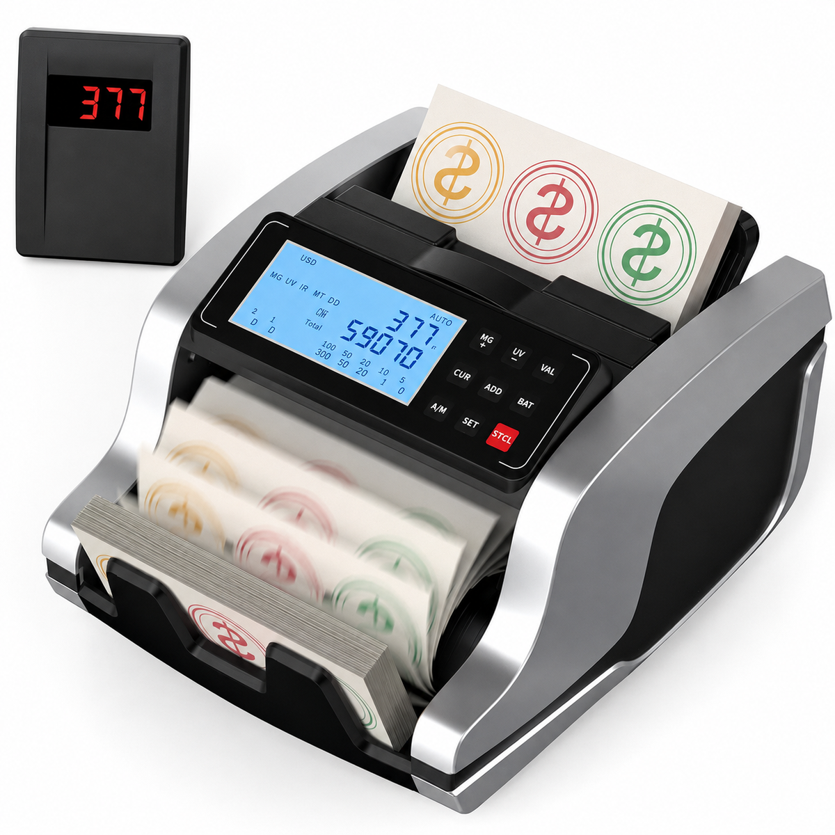Pro Money Counter with Counterfeit Detection