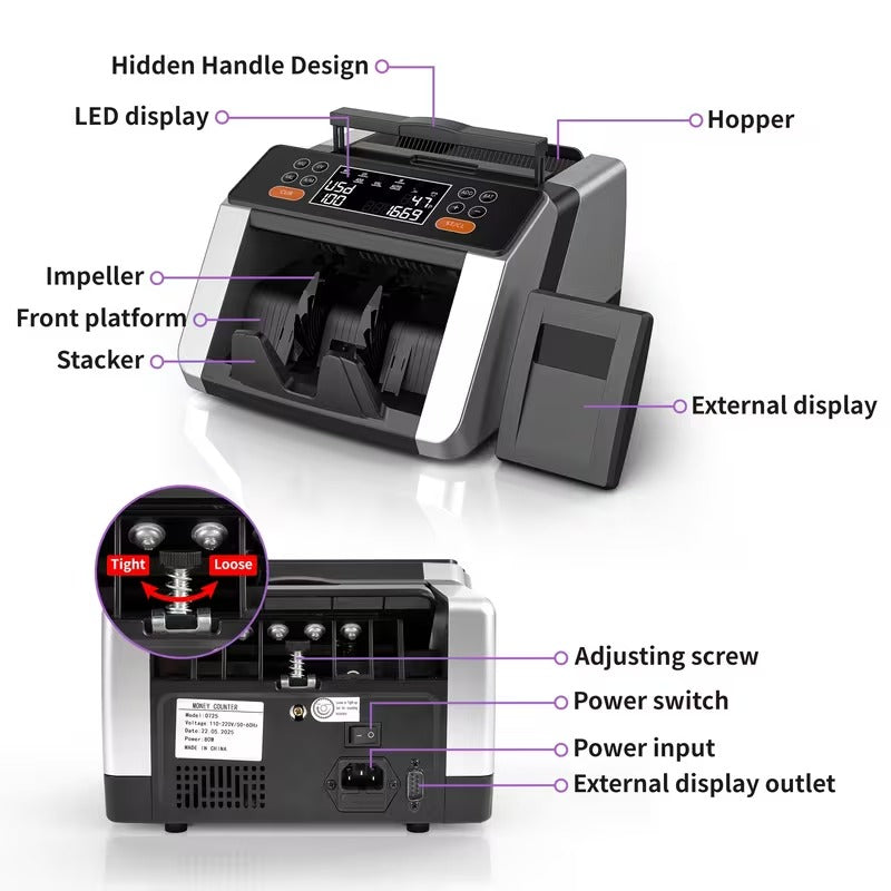 Pro Money Counter with Counterfeit Detection