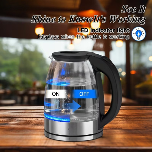 Rapid Boil Glass Electric Kettle