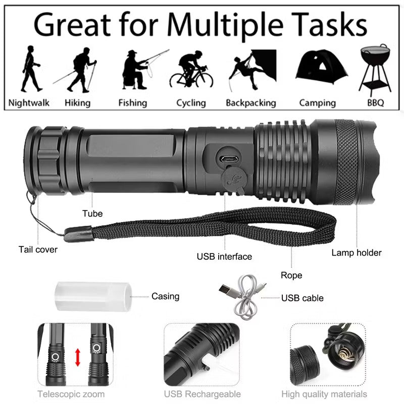 Rechargeable Tactical LED Flashlight