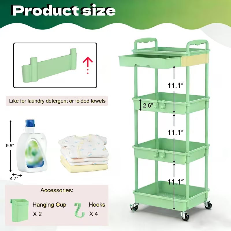 Rolling Nursery Storage Cart