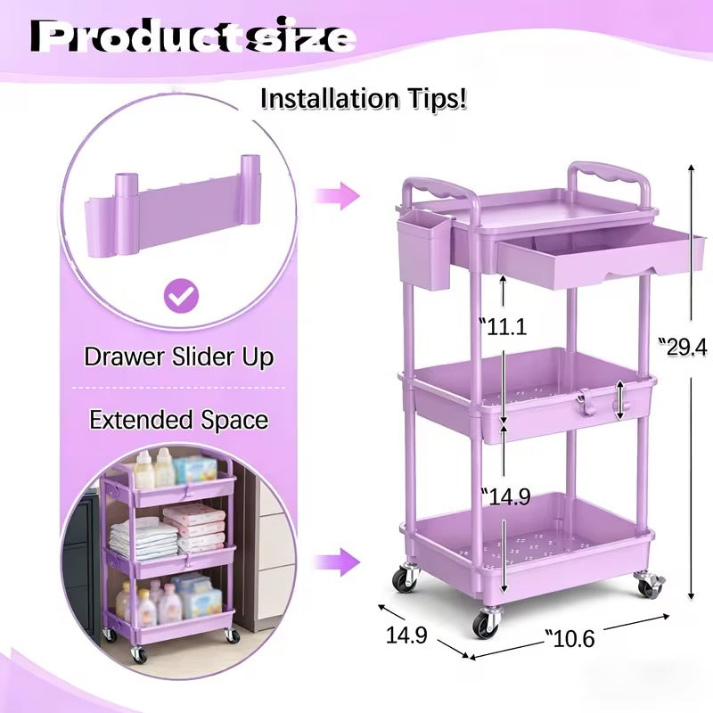 Rolling Nursery Storage Cart