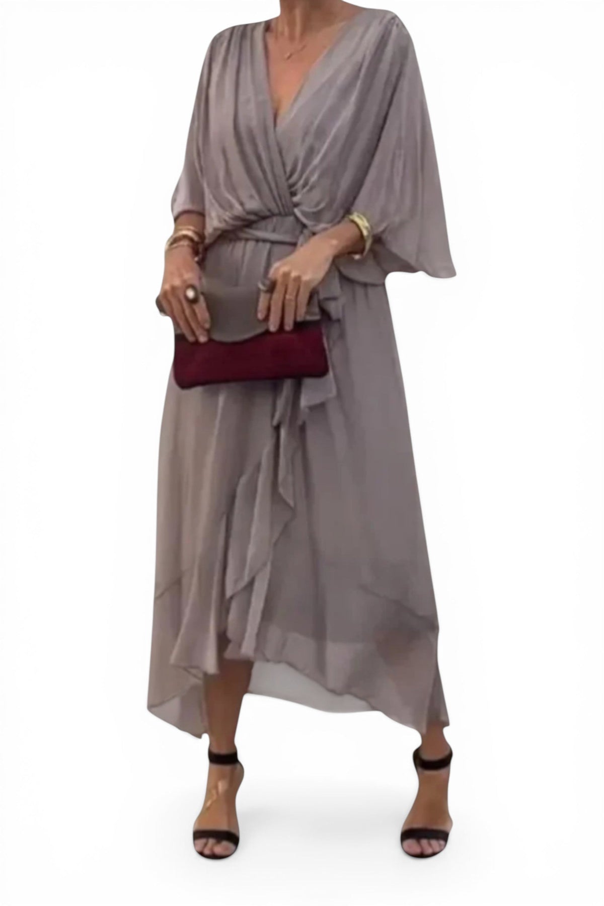Rumef | Lace-Up Bat Sleeve Beach Dress for Women