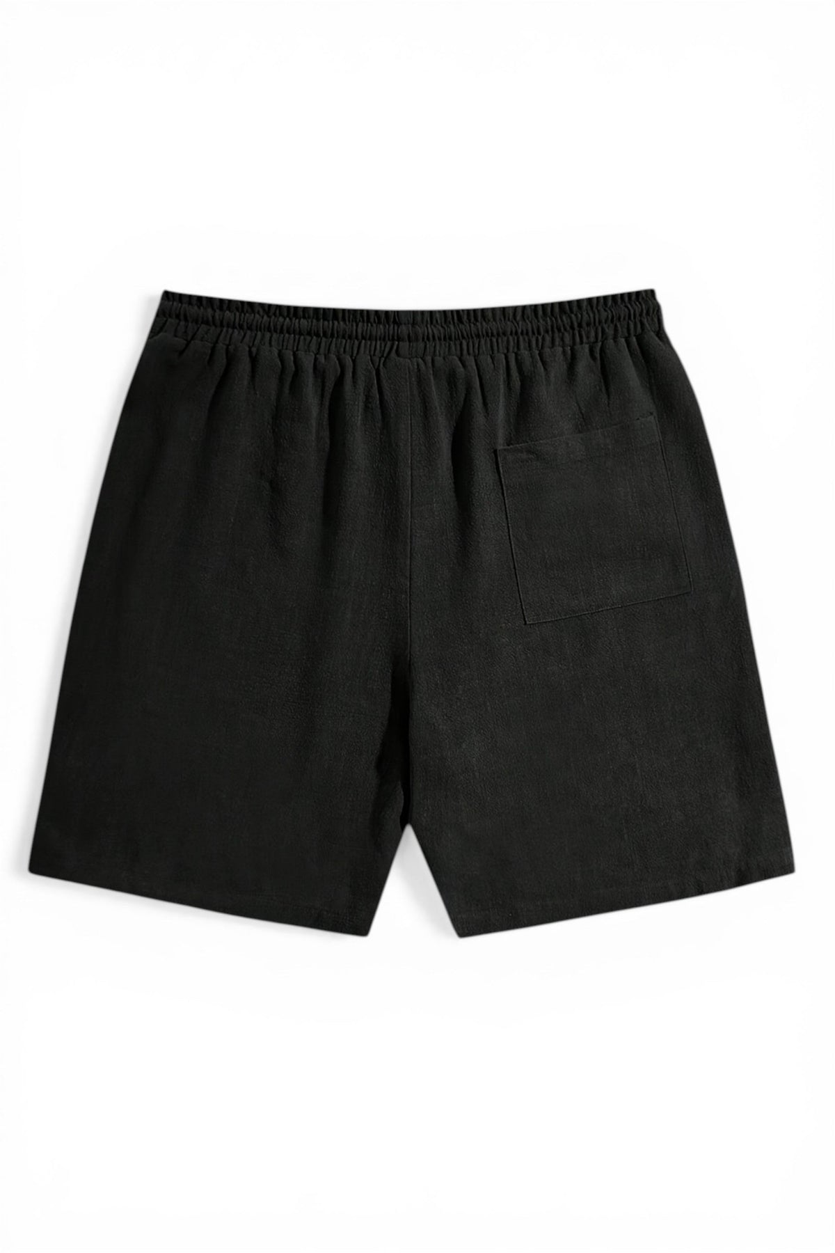 Black shorts on a white background