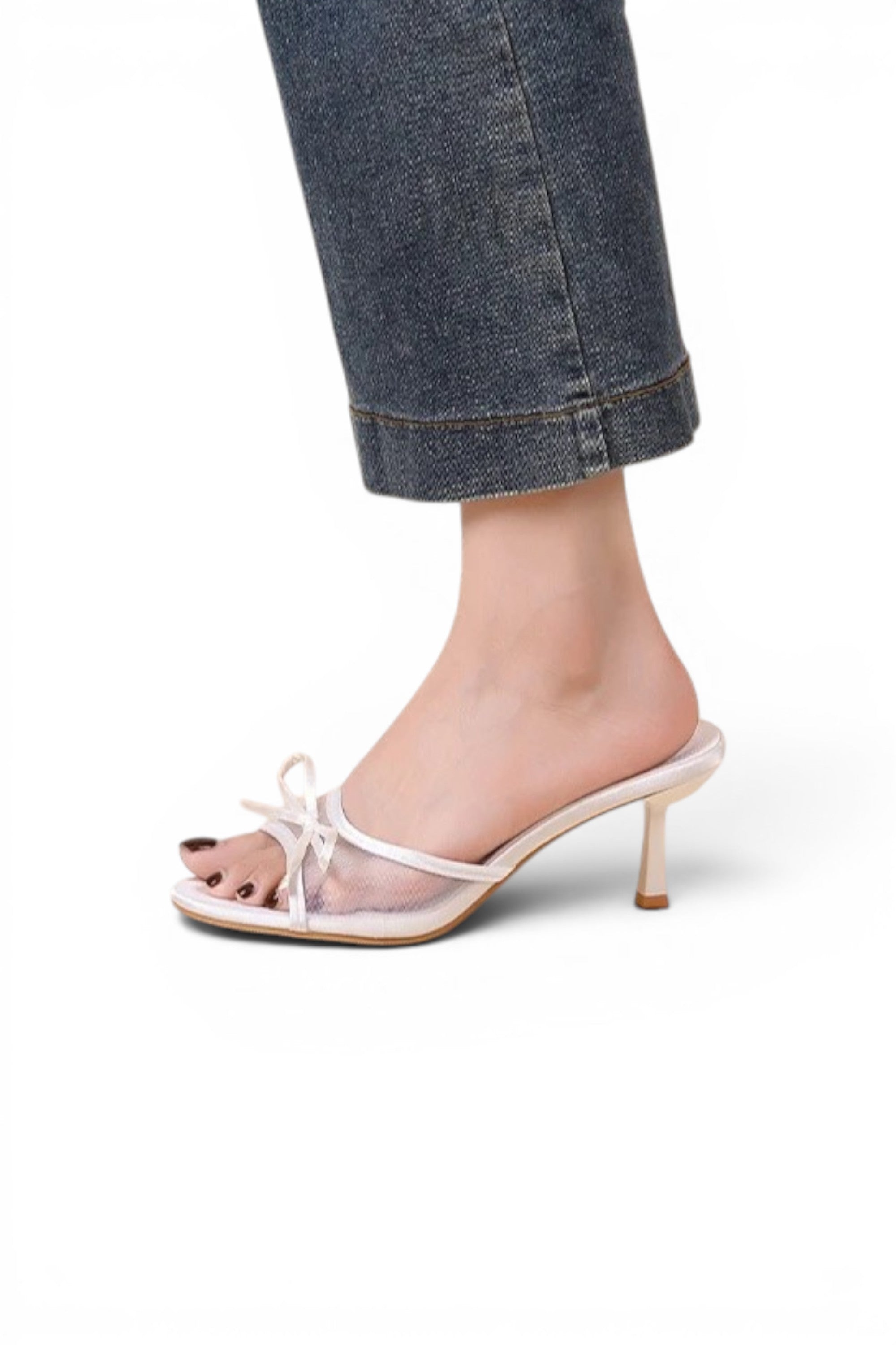 Rumef | Women’s Comfortable Heeled Sandals Open Toe Mule Slip On