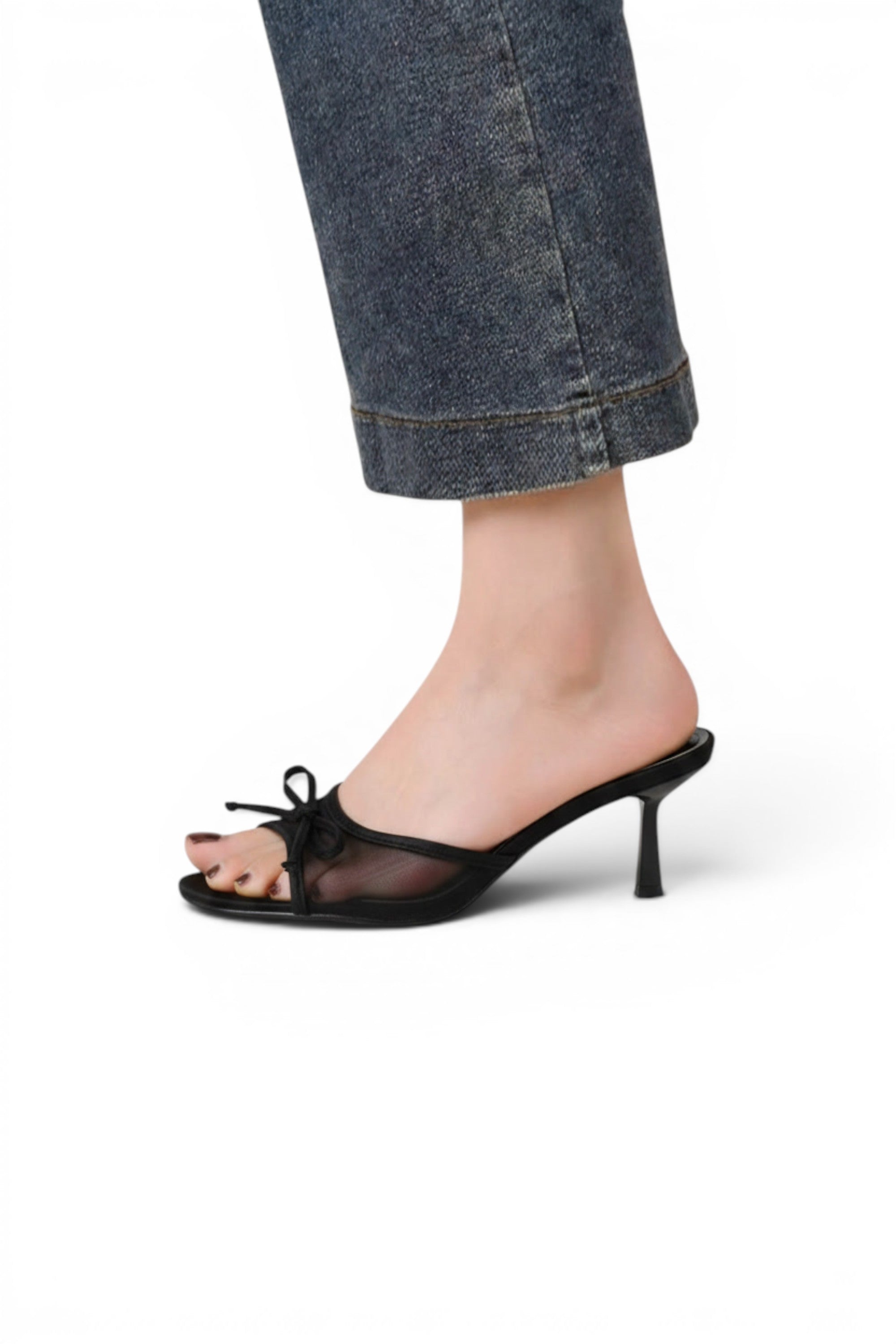 Rumef | Women’s Comfortable Heeled Sandals Open Toe Mule Slip On