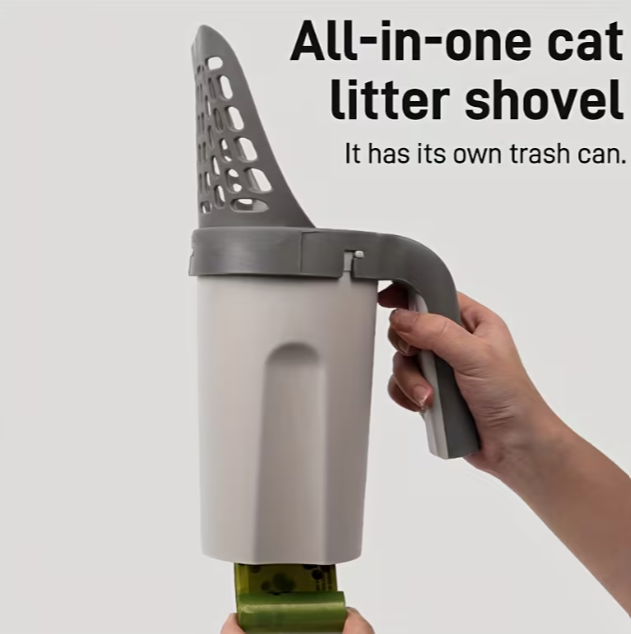 Scoop-and-Dispose Litter Tool
