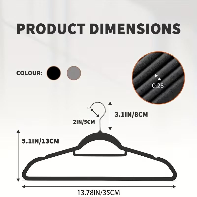 Space-Saving Velvet Hangers
