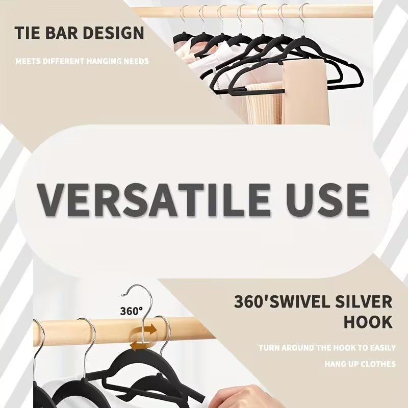 Space-Saving Velvet Hangers