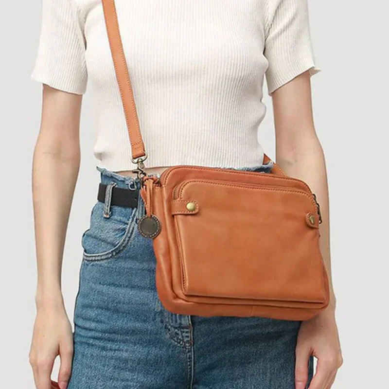 Three-Layer Crossbody Shoulder Bag