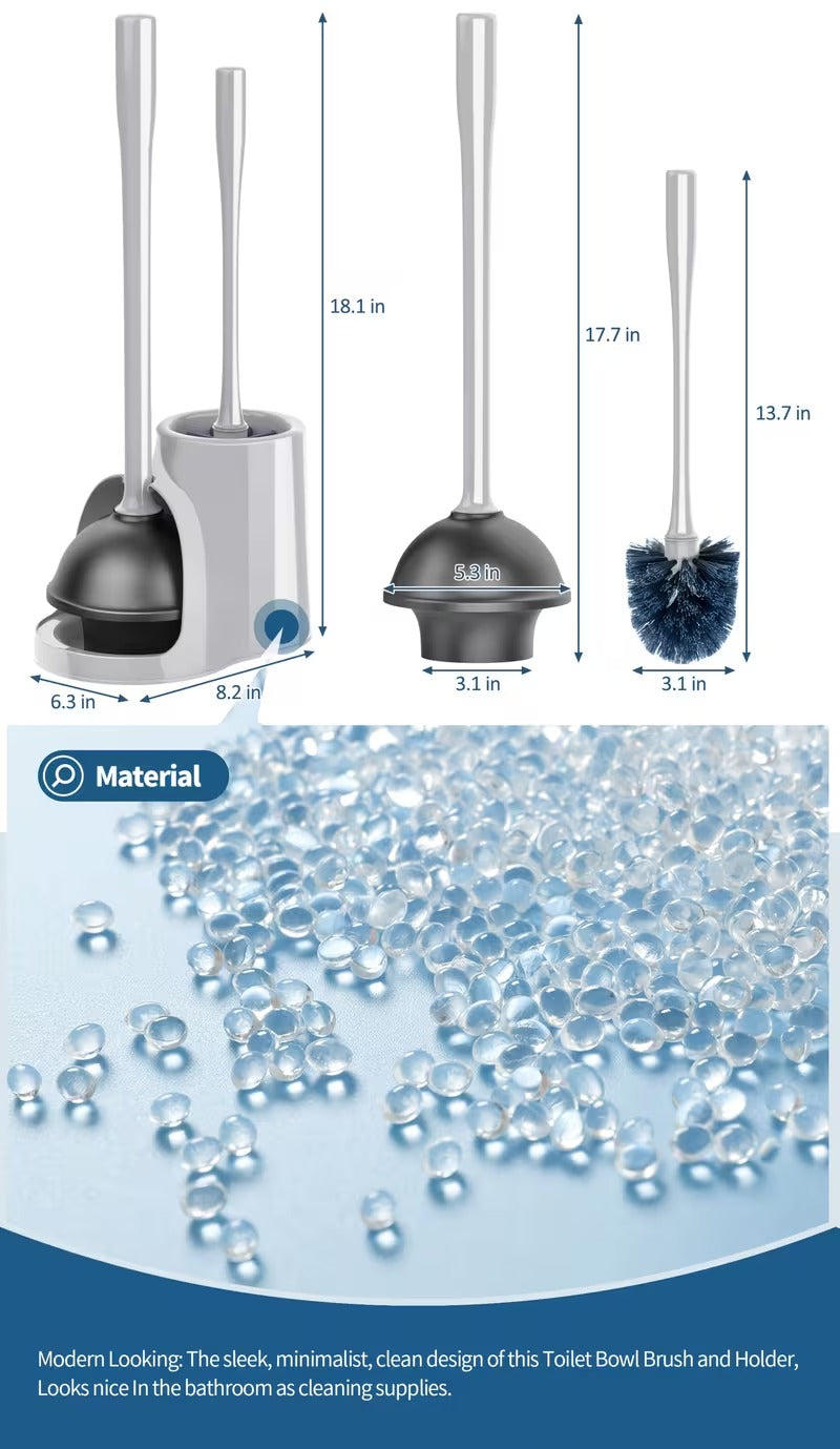 Toilet Plunger & Brush Set