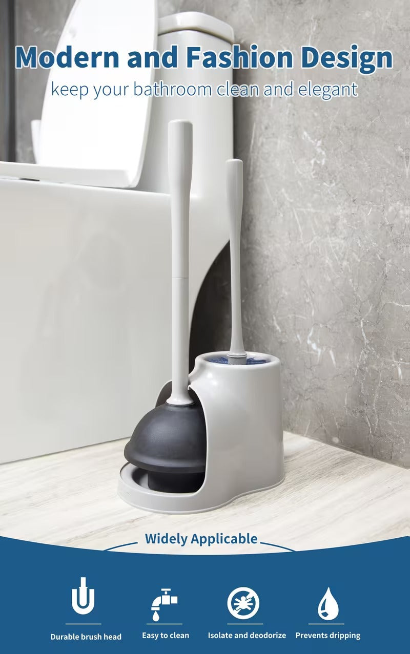 Toilet Plunger & Brush Set