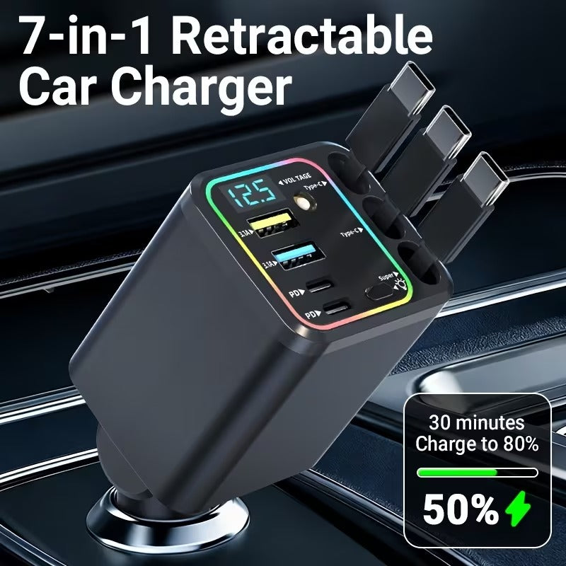 Ultimate 7-in-1 Retractable Car Charger