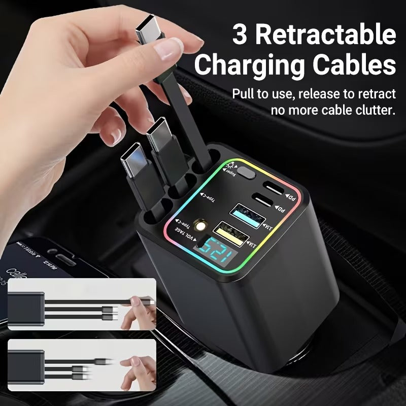 Ultimate 7-in-1 Retractable Car Charger
